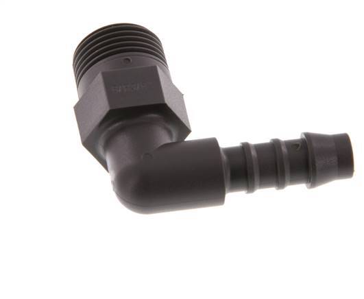 Codo de manguera de 8 mm (5/16'') y R3/8'' PA 6 con rosca macho [5 piezas]