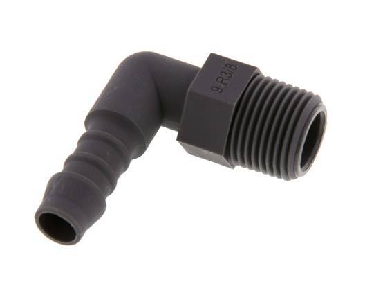 Codo para manguera de 9 mm (3/8'') y R3/8'' PA 6 con rosca macho [10 piezas]