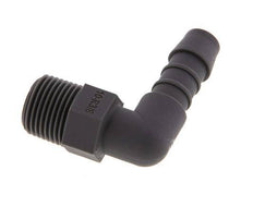 Codo de manguera de 10 mm y R3/8'' PA 6 con rosca macho [10 piezas]