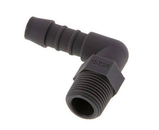 Codo de manguera de 10 mm y R3/8'' PA 6 con rosca macho [10 piezas]