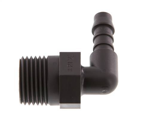 Codo de manguera de 8 mm (5/16'') y R1/2'' PA 6 con rosca macho [5 piezas]