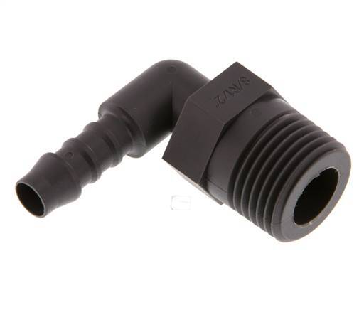 Codo de manguera de 8 mm (5/16'') y R1/2'' PA 6 con rosca macho [5 piezas]