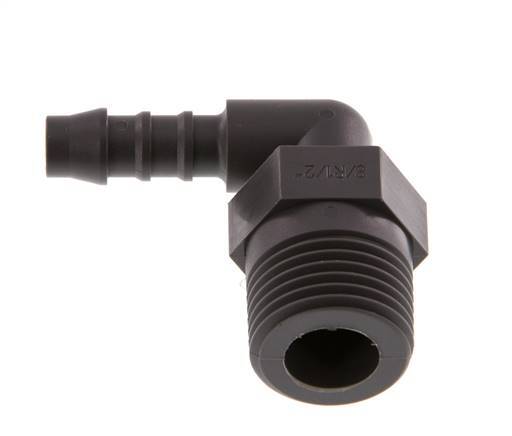 Codo de manguera de 8 mm (5/16'') y R1/2'' PA 6 con rosca macho [5 piezas]
