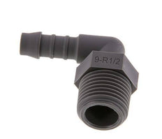 Codo para manguera de 9 mm (3/8'') y R1/2'' PA 6 con rosca macho [5 piezas]