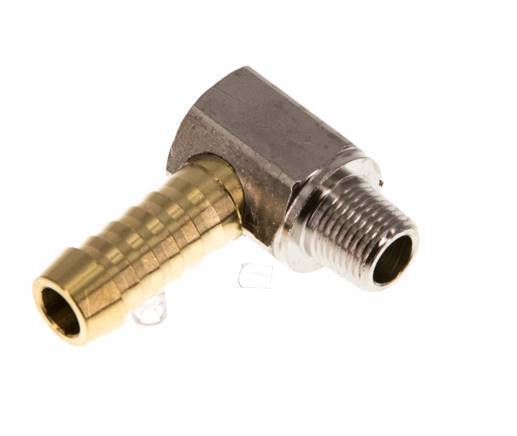 Codo de latón de 9 mm (3/8'') y R1/8'' con rosca macho [2 piezas]