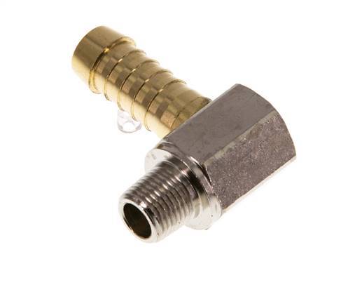 Codo de latón de 9 mm (3/8'') y R1/8'' con rosca macho [2 piezas]