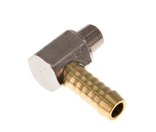 Codo de latón de 9 mm (3/8'') y R1/8'' con rosca macho [2 piezas]