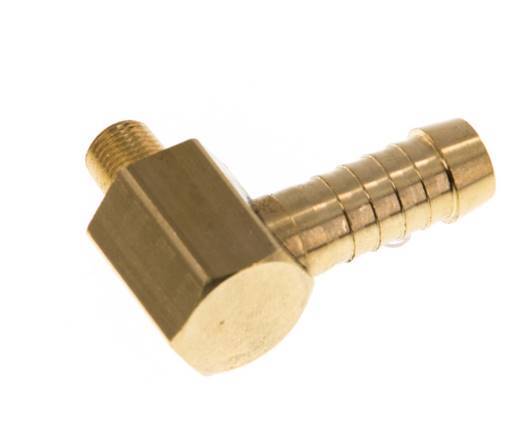 Codo de latón de 9 mm (3/8'') y M8x0,75 (cónico) con rosca macho [2 piezas]