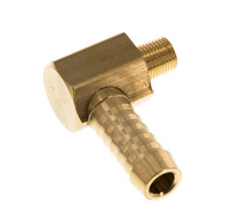 Codo de latón de 9 mm (3/8'') y M8x0,75 (cónico) con rosca macho [2 piezas]
