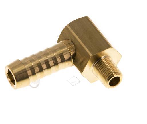 Codo de latón de 9 mm (3/8'') y M8x0,75 (cónico) con rosca macho [2 piezas]