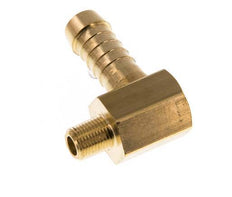 Codo de latón de 9 mm (3/8'') y M8x0,75 (cónico) con rosca macho [2 piezas]