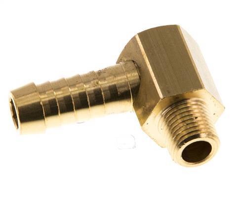 Codo de latón de 9 mm (3/8'') y M10x1 (cónico) con rosca macho [2 piezas]