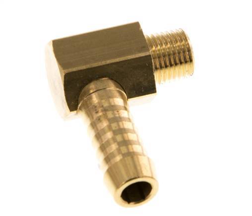 Codo de latón de 9 mm (3/8'') y M10x1 (cónico) con rosca macho [2 piezas]