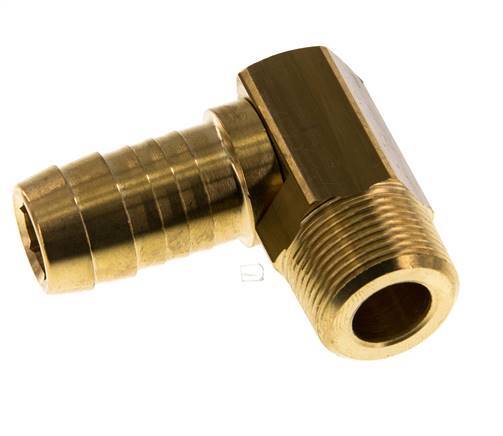Codo de latón de 19 mm (3/4'') y M24x1,5 (cónico) con rosca macho