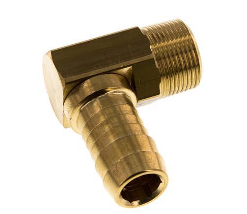 Codo de latón de 19 mm (3/4'') y M24x1,5 (cónico) con rosca macho