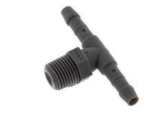 Boquilla de manguera en T PA 6 de 4 mm y R1/8'' con rosca macho [10 piezas]