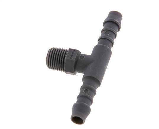 Boquilla para manguera de 6 mm (1/4'') y R1/8'' PA 6 con rosca macho [10 piezas]