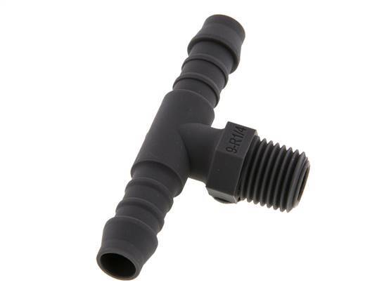 Boquilla para manguera de 9 mm (3/8'') y R1/4'' PA 6 con rosca macho [10 piezas]