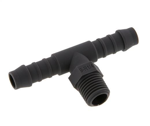 Boquilla para manguera de 9 mm (3/8'') y R1/4'' PA 6 con rosca macho [10 piezas]