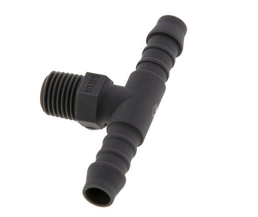 Boquilla para manguera de 9 mm (3/8'') y R1/4'' PA 6 con rosca macho [10 piezas]