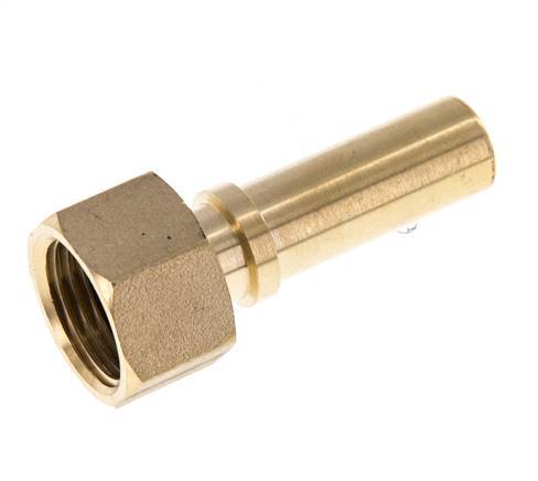 13 mm (1/2'') y G1/2'' Tuerca de racor de latón para manguera Junta plana Poliuretano Collares de seguridad EN 14420-5 (DIN 2817)