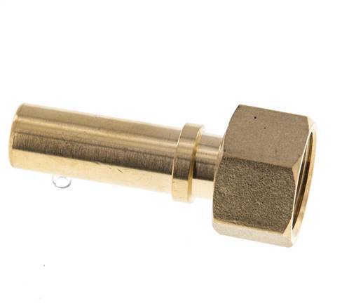 13 mm (1/2'') y G1/2'' Tuerca de racor de latón para manguera Junta plana Poliuretano Collares de seguridad EN 14420-5 (DIN 2817)