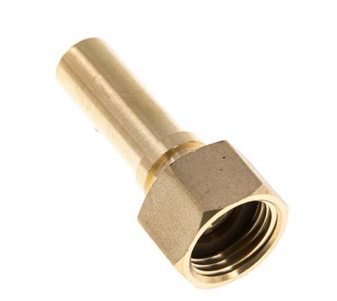 13 mm (1/2'') y G1/2'' Tuerca de racor de latón para manguera Junta plana Poliuretano Collares de seguridad EN 14420-5 (DIN 2817)