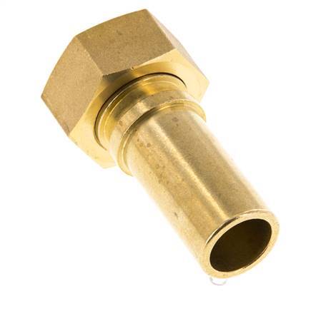 19 mm (3/4'') y G3/4'' Tuerca de racor de latón para manguera Junta plana Poliuretano Collares de seguridad EN 14420-5 (DIN 2817)