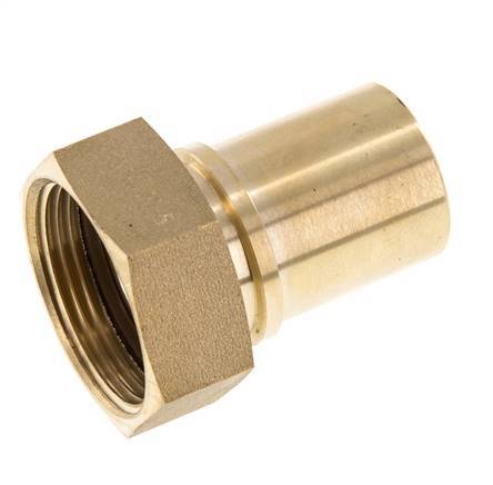 32 mm (1-1/4'') y G1-1/4'' Tuerca de racor de latón para manguera Junta plana Poliuretano Collares de seguridad EN 14420-5 (DIN 2817)