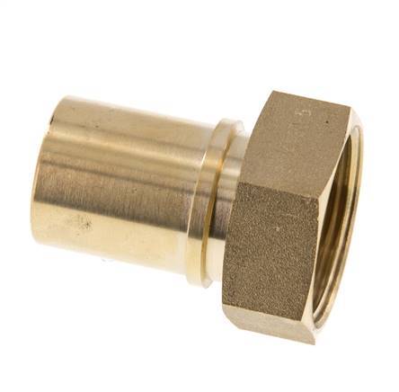 32 mm (1-1/4'') y G1-1/4'' Tuerca de racor de latón para manguera Junta plana Poliuretano Collares de seguridad EN 14420-5 (DIN 2817)