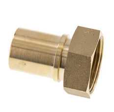 32 mm (1-1/4'') y G1-1/4'' Tuerca de racor de latón para manguera Junta plana Poliuretano Collares de seguridad EN 14420-5 (DIN 2817)