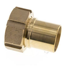 38 mm (1-1/2'') y G1-1/2'' Tuerca de racor de latón para manguera Junta plana Poliuretano Collares de seguridad EN 14420-5 (DIN 2817)