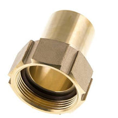 38 mm (1-1/2'') y G1-1/2'' Tuerca de racor de latón para manguera Junta plana Poliuretano Collares de seguridad EN 14420-5 (DIN 2817)