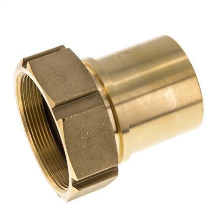 63 mm (2-1/2'') y G2-1/2'' Tuerca de racor de latón para manguera Junta plana Poliuretano Collares de seguridad EN 14420-5 (DIN 2817)