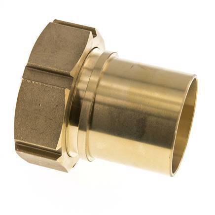 63 mm (2-1/2'') y G2-1/2'' Tuerca de racor de latón para manguera Junta plana Poliuretano Collares de seguridad EN 14420-5 (DIN 2817)