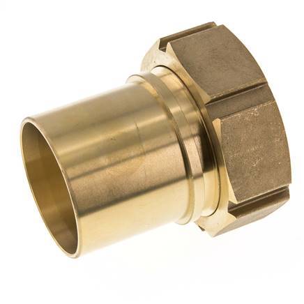 63 mm (2-1/2'') y G2-1/2'' Tuerca de racor de latón para manguera Junta plana Poliuretano Collares de seguridad EN 14420-5 (DIN 2817)