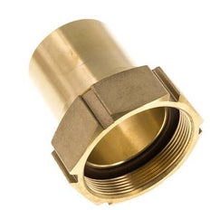 63 mm (2-1/2'') y G2-1/2'' Tuerca de racor de latón para manguera Junta plana Poliuretano Collares de seguridad EN 14420-5 (DIN 2817)