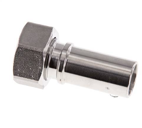 19 mm (3/4'') y G3/4'' Acero inoxidable 1.4401 Tuerca de racor para manguera Junta plana PTFE Collares de seguridad EN 14420-5 (DIN 2817)
