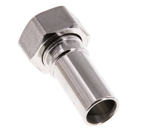 19 mm (3/4'') y G3/4'' Acero inoxidable 1.4401 Tuerca de racor para manguera Junta plana PTFE Collares de seguridad EN 14420-5 (DIN 2817)