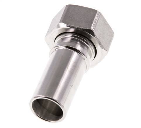 19 mm (3/4'') y G3/4'' Acero inoxidable 1.4401 Tuerca de racor para manguera Junta plana PTFE Collares de seguridad EN 14420-5 (DIN 2817)