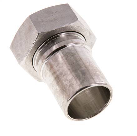 32 mm (1-1/4'') y G1-1/4'' Acero inoxidable 1.4401 Tuerca de racor para manguera Junta plana PTFE Collares de seguridad EN 14420-5 (DIN 2817)