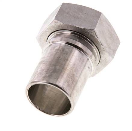 32 mm (1-1/4'') y G1-1/4'' Acero inoxidable 1.4401 Tuerca de racor para manguera Junta plana PTFE Collares de seguridad EN 14420-5 (DIN 2817)