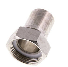 32 mm (1-1/4'') y G1-1/4'' Acero inoxidable 1.4401 Tuerca de racor para manguera Junta plana PTFE Collares de seguridad EN 14420-5 (DIN 2817)