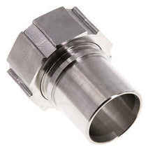 38 mm (1-1/2'') y G1-1/2'' Acero inoxidable 1.4401 Tuerca de racor para manguera Junta plana PTFE Collares de seguridad EN 14420-5 (DIN 2817)