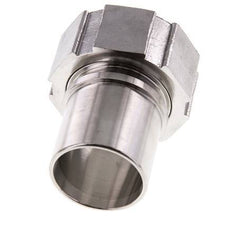 38 mm (1-1/2'') y G1-1/2'' Acero inoxidable 1.4401 Tuerca de racor para manguera Junta plana PTFE Collares de seguridad EN 14420-5 (DIN 2817)