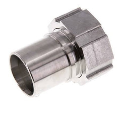 38 mm (1-1/2'') y G1-1/2'' Acero inoxidable 1.4401 Tuerca de racor para manguera Junta plana PTFE Collares de seguridad EN 14420-5 (DIN 2817)