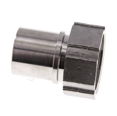 38 mm (1-1/2'') y G1-1/2'' Acero inoxidable 1.4401 Tuerca de racor para manguera Junta plana PTFE Collares de seguridad EN 14420-5 (DIN 2817)