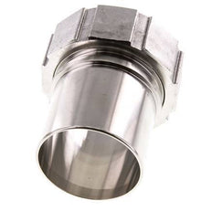 63 mm (2-1/2'') y G2-1/2'' Acero inoxidable 1.4401 Tuerca de racor para manguera Junta plana PTFE Collares de seguridad EN 14420-5 (DIN 2817)