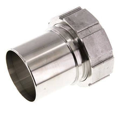 63 mm (2-1/2'') y G2-1/2'' Acero inoxidable 1.4401 Tuerca de racor para manguera Junta plana PTFE Collares de seguridad EN 14420-5 (DIN 2817)