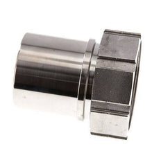 63 mm (2-1/2'') y G2-1/2'' Acero inoxidable 1.4401 Tuerca de racor para manguera Junta plana PTFE Collares de seguridad EN 14420-5 (DIN 2817)